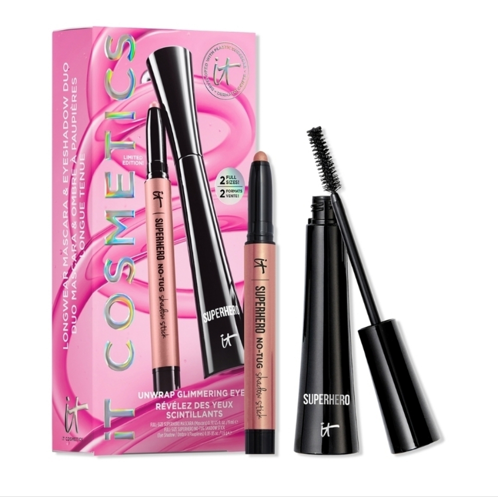IT Cosmetics Superhero Mascara and Eyeshadow Full Size Duo, NIB